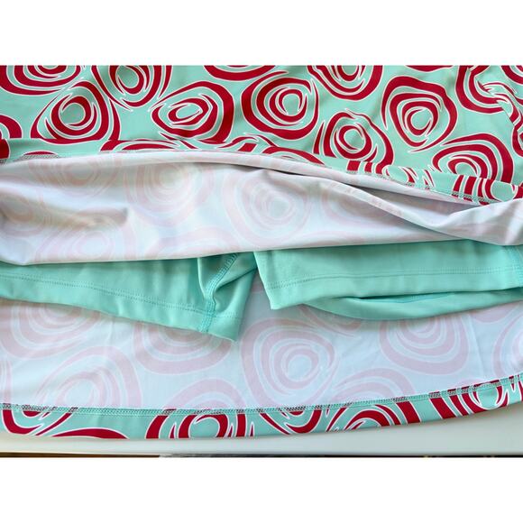 TAIL Skort Skirt Womens M Tennis Pickleball Blue Red Athletic Lined Zip Pockets - Picture 5 of 5